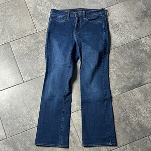 NYDJ Barbara Bootcut Jeans Size 6P Petite Dark Wash Stretch Denim